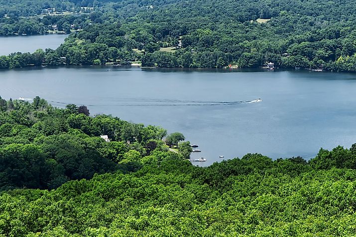 Lake Waramaug New Preston Connecticut summer landscape