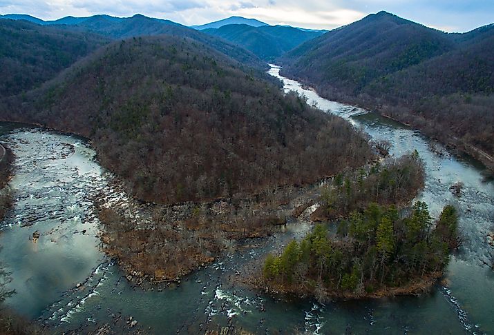 French Broad River Bend, Stackhouse, North Carolina.