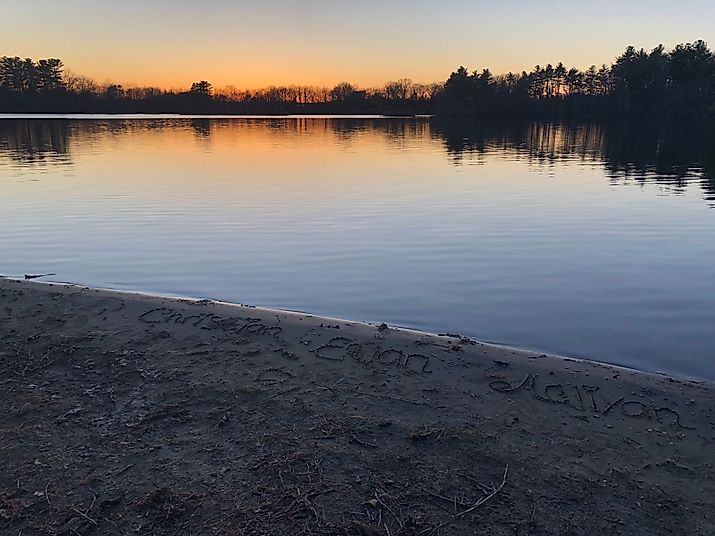 Webster Lake in Webster, Massachusetts. 