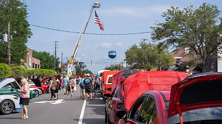 Vintage car at the Cape Fear Cruisers car show in southport