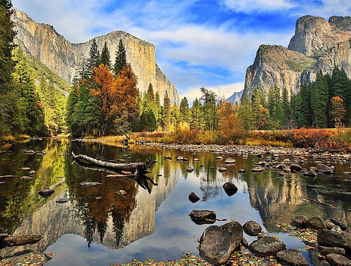 El Capitan and Merced River in the Autumn, Yosemite, California. Image credit Nadia Yong via shutterstock