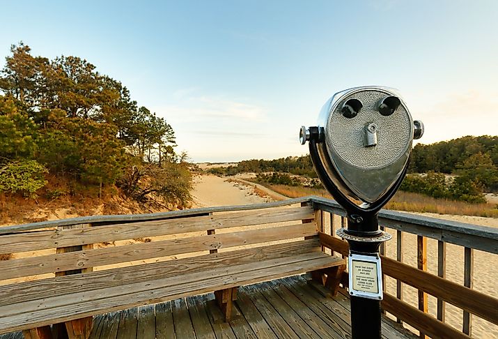 Nags Head, North Carolina: Panoramic view of Sand dune at Jockey's Ridge State Park.