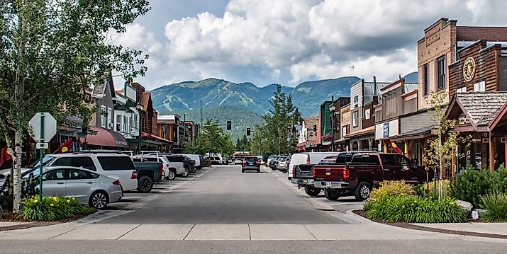 Whitefish, MT, USA - Main street in Whitefish. Editorial credit: Beeldtype / Shutterstock.com