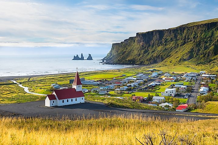 Vik village in Iceland.