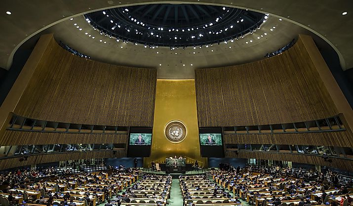 NEW YORK, USA - Sep 29, 2015: A Speech During a General Assembly of the United Nations in New York