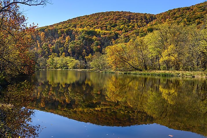 A scenic view of the Housatonic River.