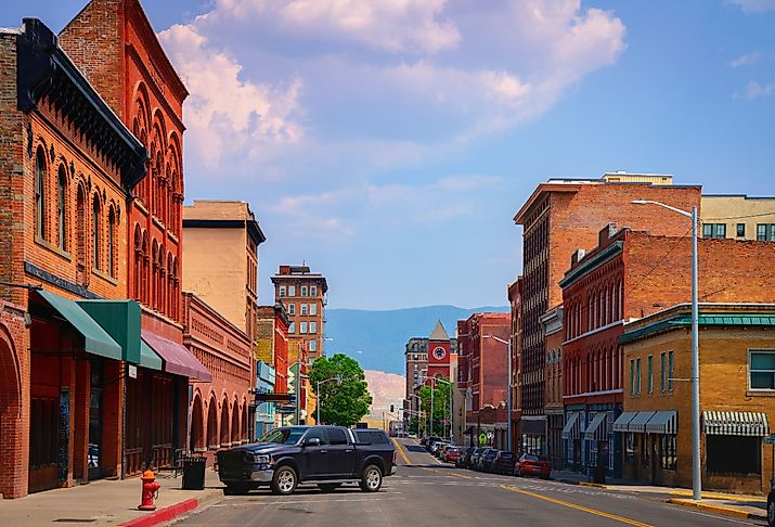 Historic Uptown District of the City of Butte, Montana.