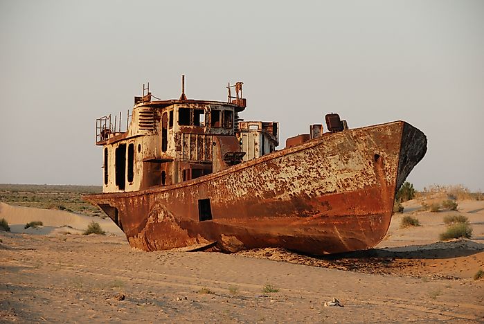 The Shrinking of the Aral Sea - WorldAtlas.com