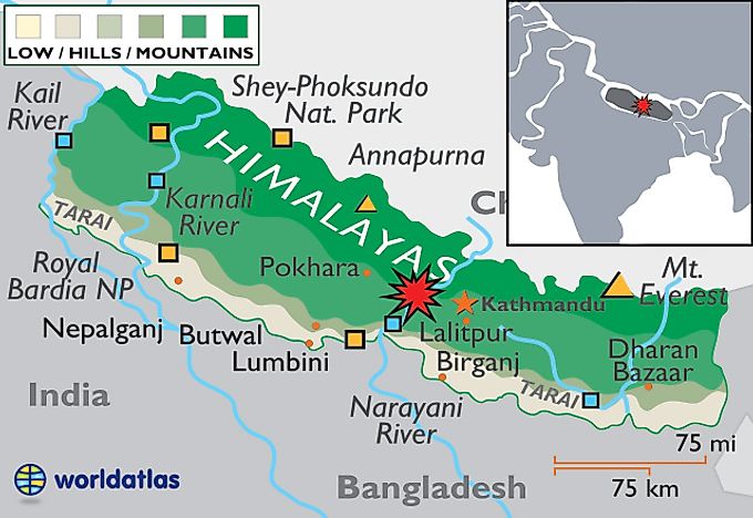 2015 Major 7.8 Earthquake in Nepal - WorldAtlas.com