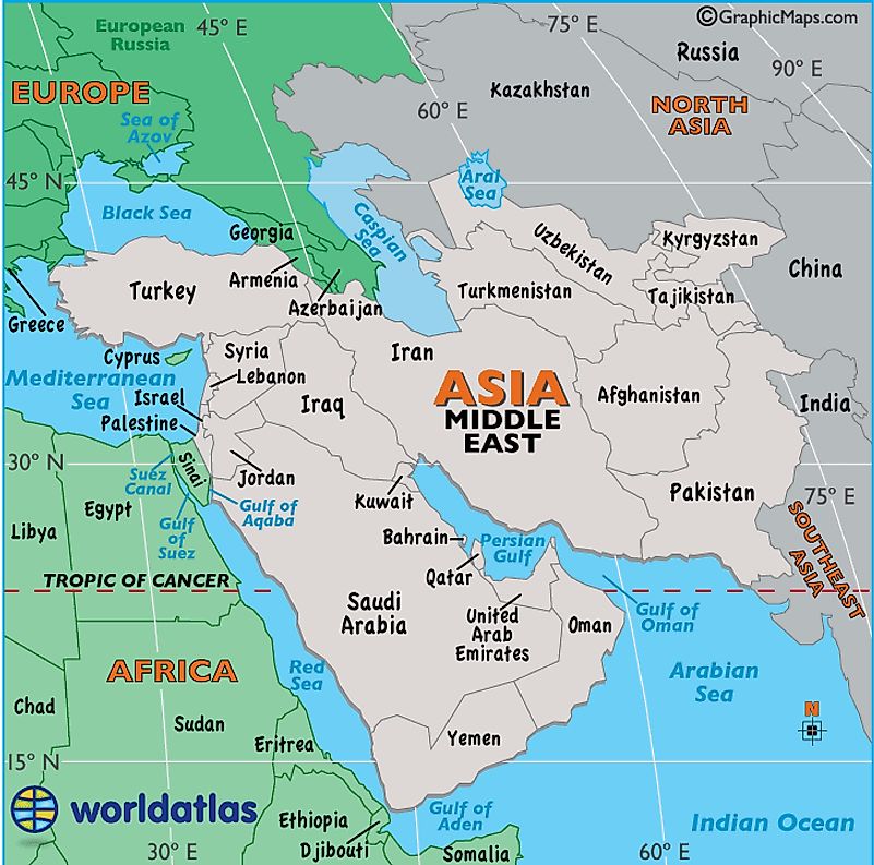 Middle East Map Map Of The Middle East Facts Geography History Of The Middle East 