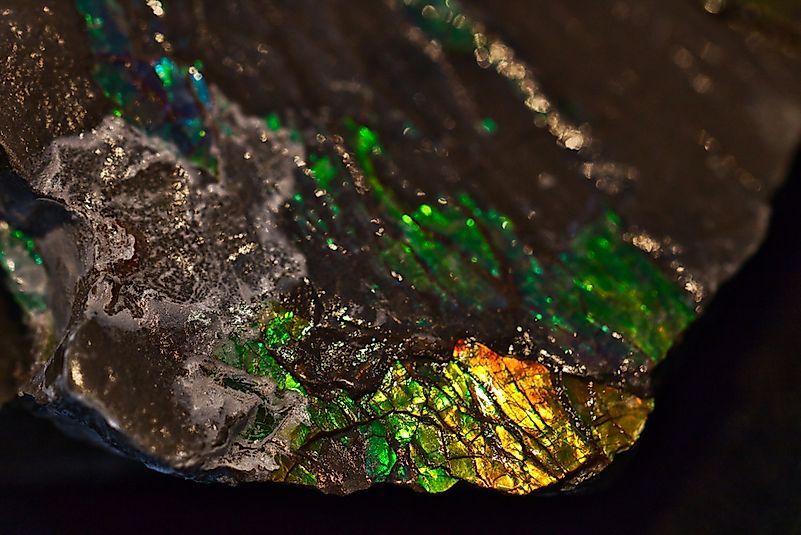 Colourful Ammolite crystal.