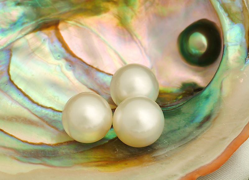 Natural south seas pearls.