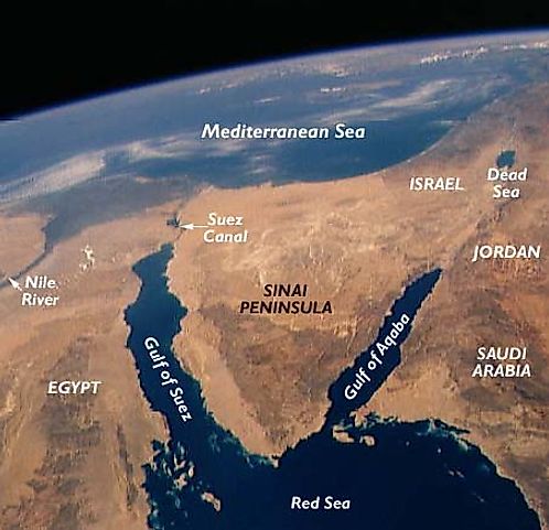 Satellite Map Of Gulf Of Suez World Atlas   Gulfsuez 