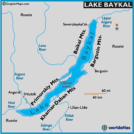 Map Of Lake Baykal Russian Lakes Lake Baykal Map Information World   Lkbaykal 