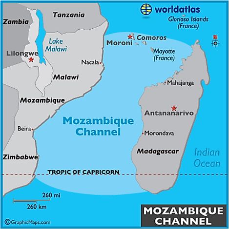 Mozambique Channel Map And Map Of The Mozambique Channel Size History   Mozchann 