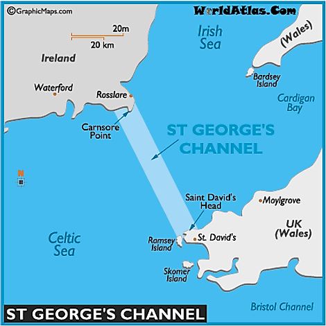 Map of St. George's Channel - St. George's Channel Map, Location Facts ...