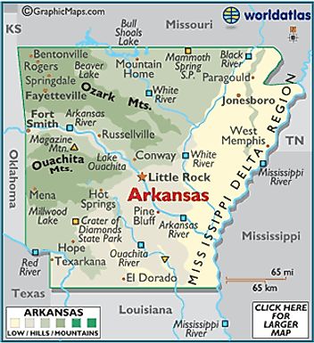 Arkansas Map / Geography of Arkansas/ Map of Arkansas - Worldatlas.com