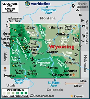 Wyoming Map   Geography Of Wyoming   Map Of Wyoming - Worldatlas.com