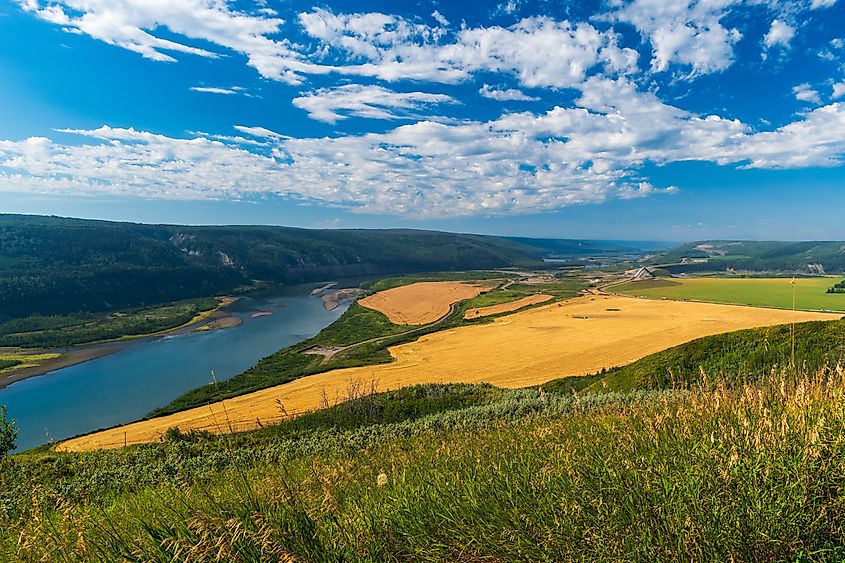 Peace River Valley near Fort St. John, BC.