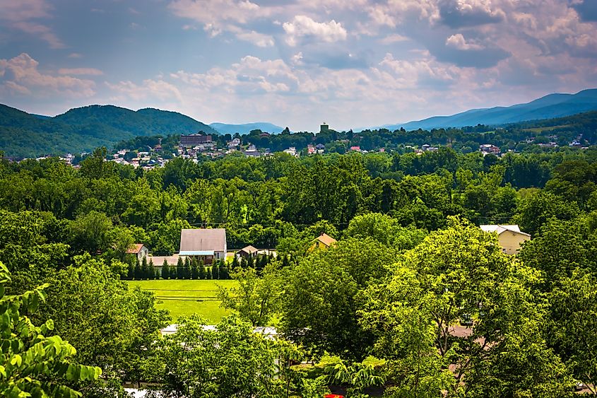 Aerial view of Keyser, West Virginia