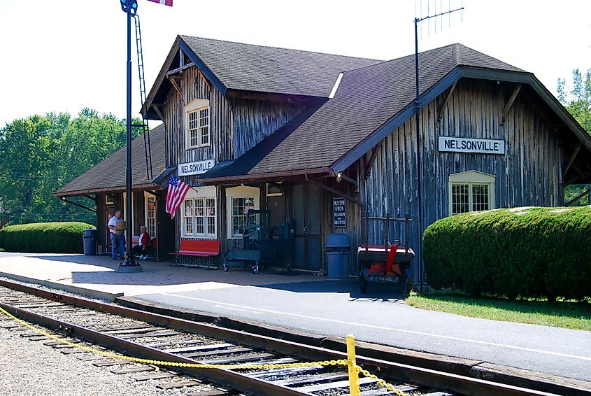 The train station in Nelsonville, Ohio.