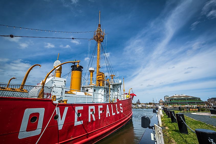 The Overfalls Lightship in Lewes, Delaware.