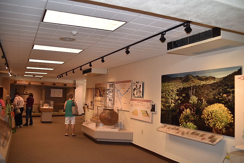 Coolidge, Arizona. U.S.A. January 30, 2018. Casa Grande Ruins National Monument. Visitors center, theater and museum.