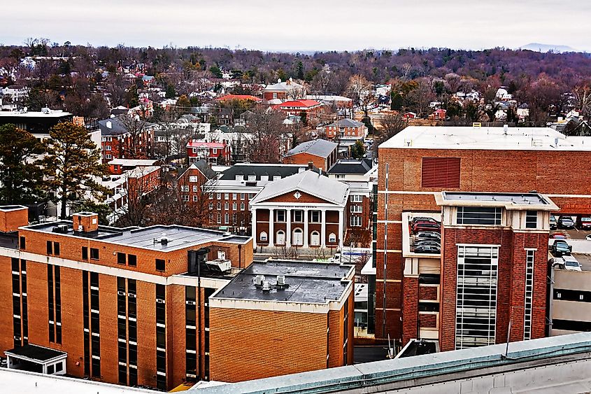 Charlottesville, Virginia Aerial View.