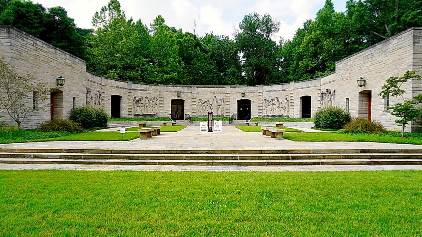 The Lincoln Boyhood National Memorial in Lincoln City, Indiana. Editorial credit: EWY Media / Shutterstock.com