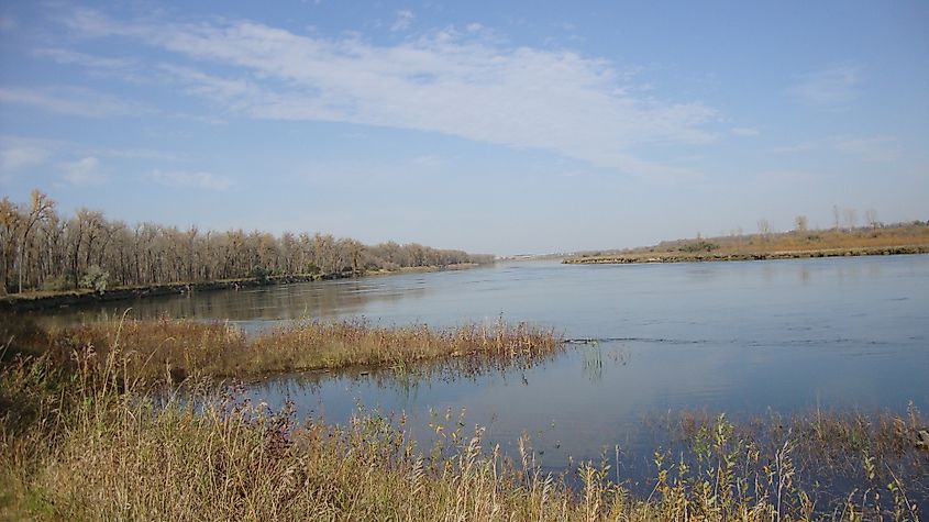 Missouri River at Cross Ranch State Park in North Dakota.