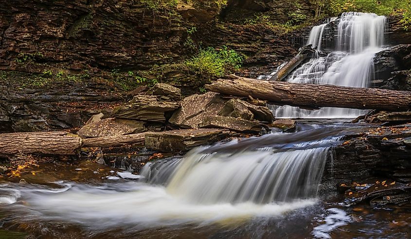 Shawnee Falls in Ricketts Glen State Park, Pennsylvania