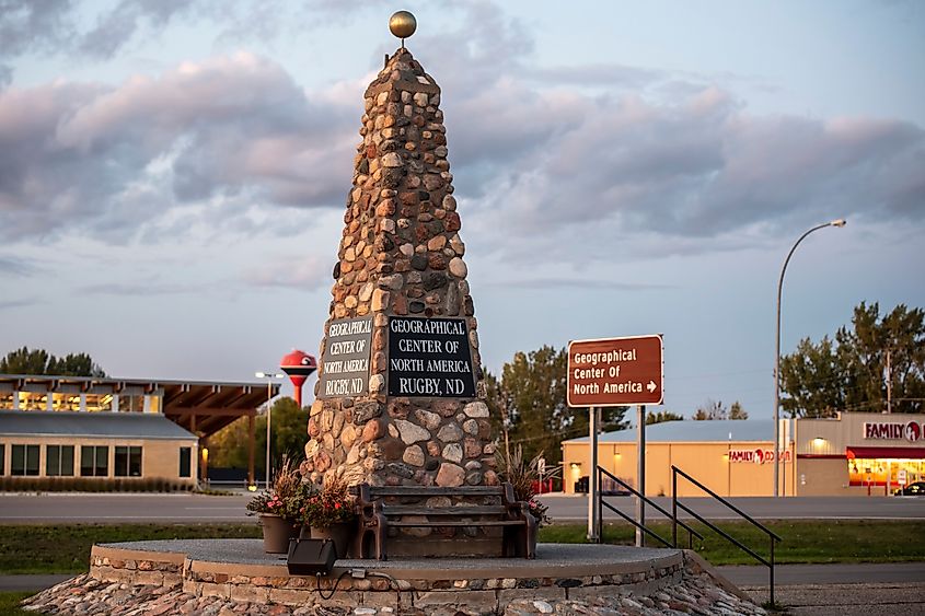 Geographical Center of the United States Obelisk, Rugby, North Dakota.