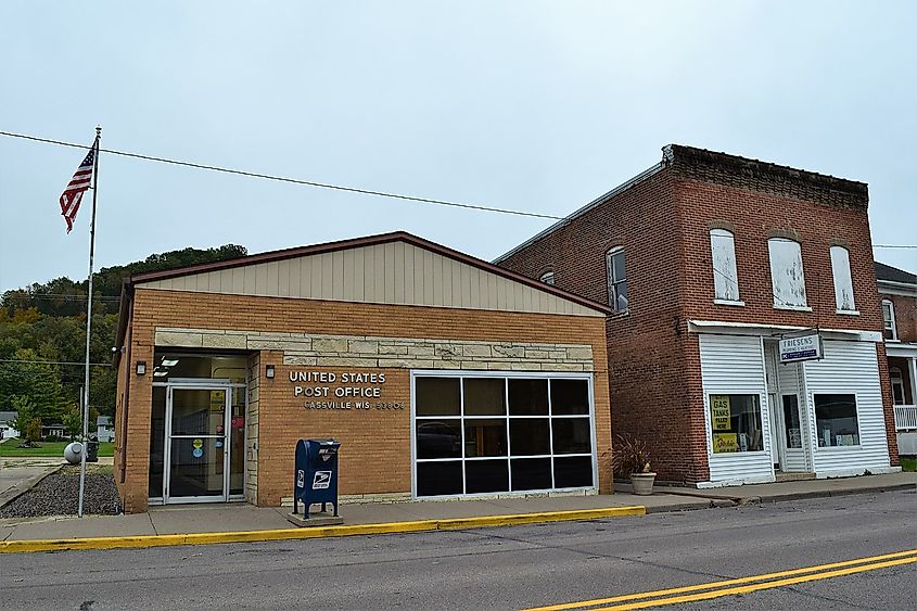 Post office in Cassville, Wisconsin.