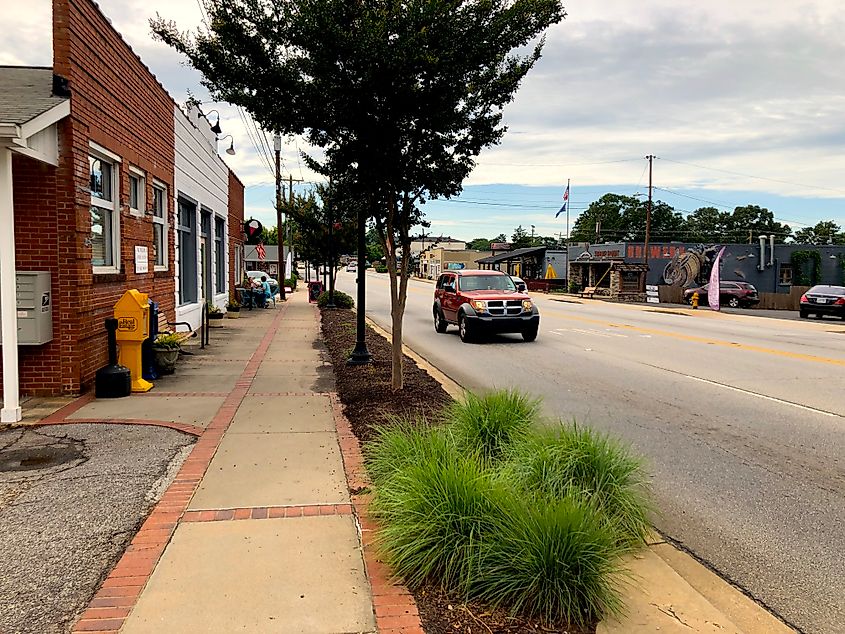 US Route 276 passing through Travelers Rest, South Carolina