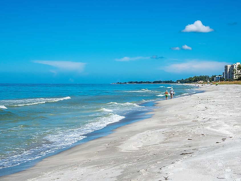 Gulf of Mexico beach on Longboat Key Florida