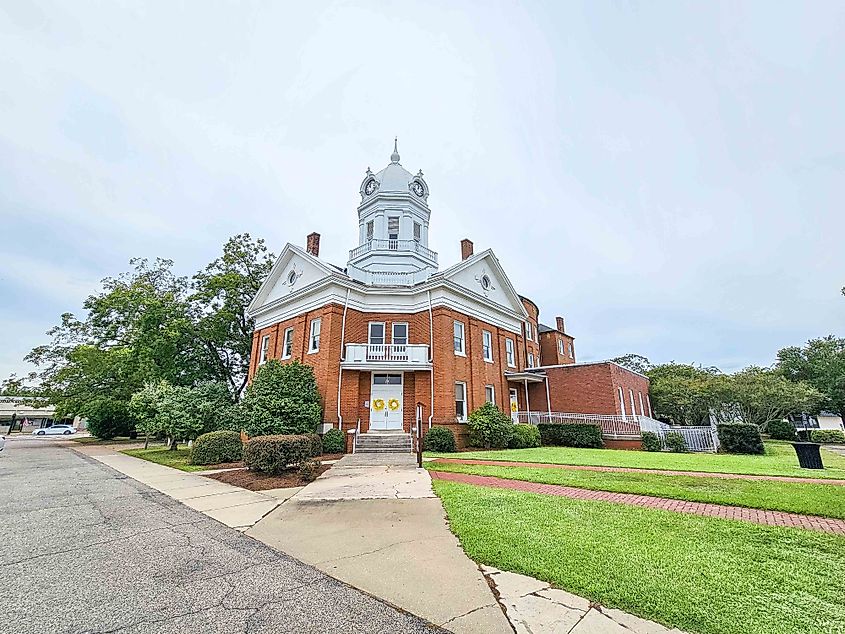 The Old Courthouse Museum that stands in downtown Monroeville. Editorial credit: VioletSkyAdventures / Shutterstock.com