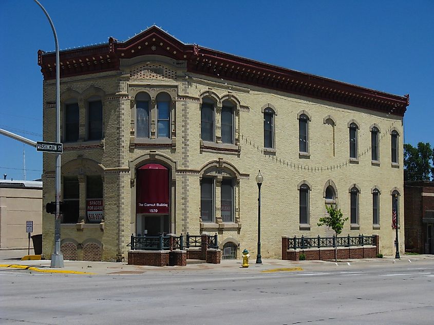 The historical Gamut Building in Blair, Nebraska.