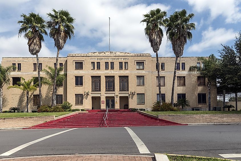 Architect Stanley Bliss designed the brick Starr County Courthouse, which opened in 1939 in Rio Grande City, Texas