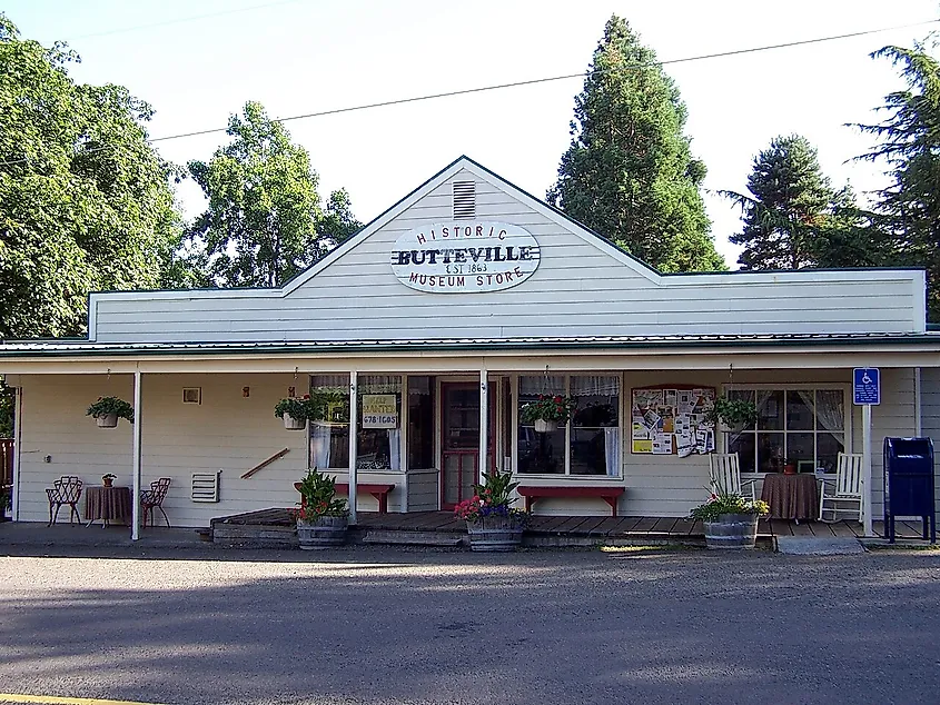 The historic Butteville Store and Museum in Butteville, Oregon.