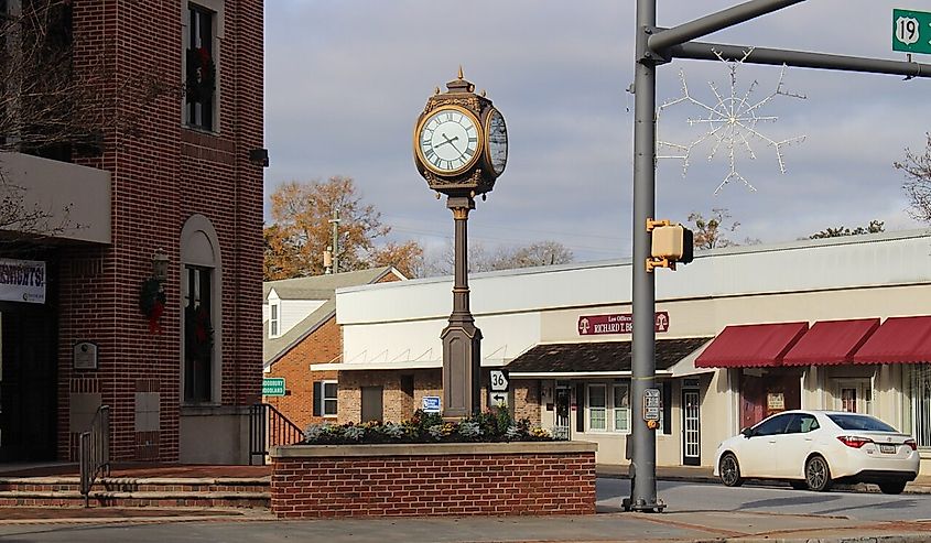 4 Dial Street Clock by Electric Time Company, Inc., located in Thomaston, Georgia