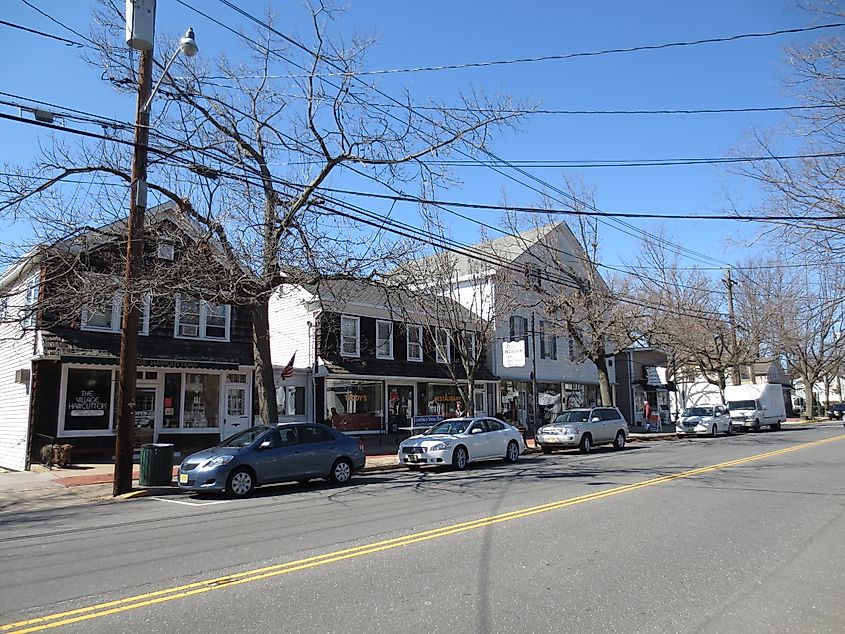 Main Street in Cranbury, New Jersey, which is part of the Cranbury Historic District