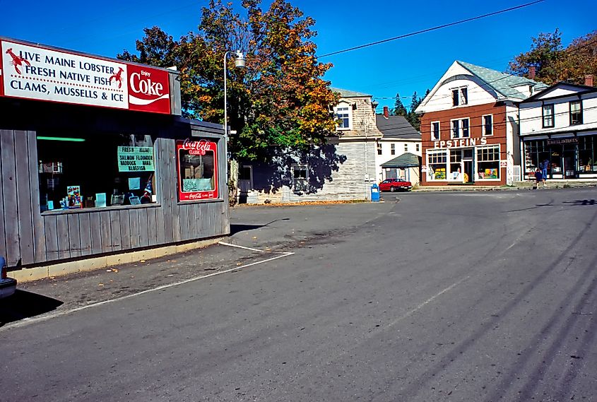 Stonington, Deer Isle, Maine, USA, downtown. Editorial credit: Malachi Jacobs / Shutterstock.com