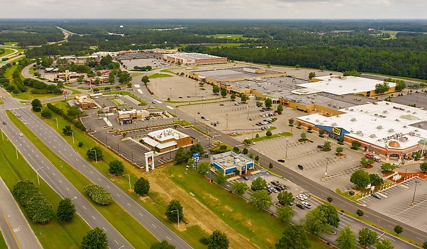 Aerial view of Florence, South Carolina