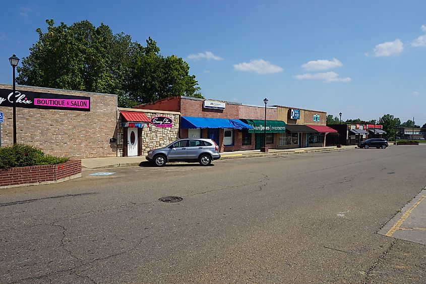 North Broadway Street in Broken Bow, Oklahoma.