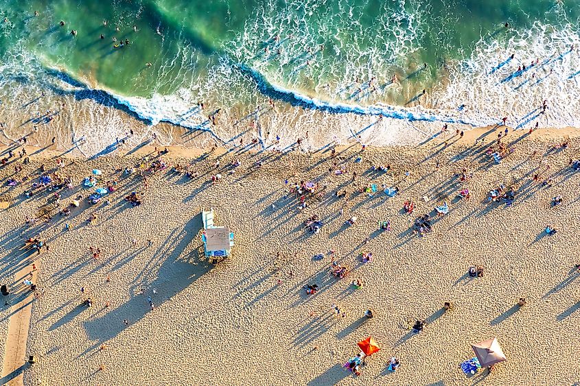 The Santa Monica beach.