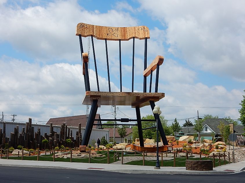 Largest rocking chair in Casey, Illinois.