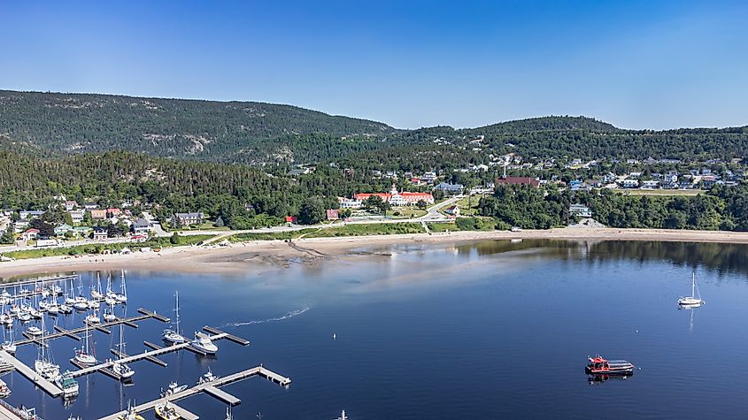 Ariel view of Tadoussac, Quebec