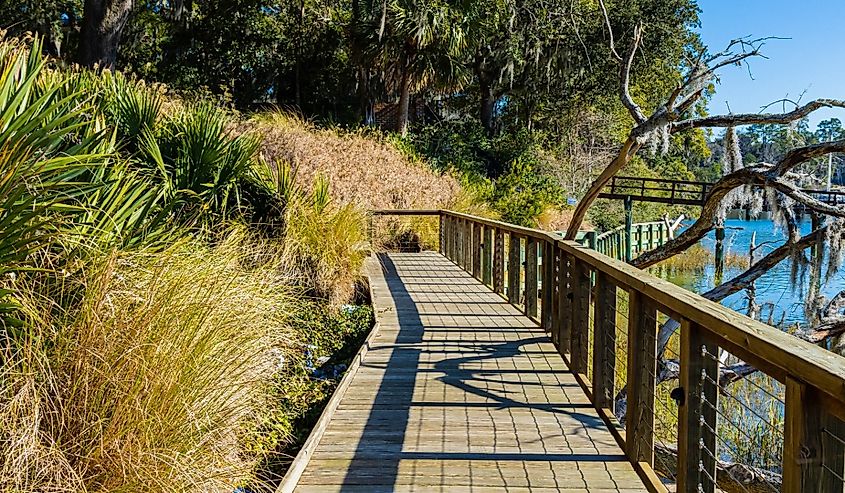 Old Town Wharf Boardwalk at The Wright Family Park, Bluffton, South Carolina