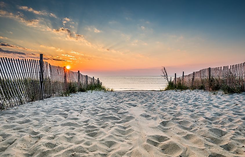 A sunrise on the Atlantic Coast in Delaware.