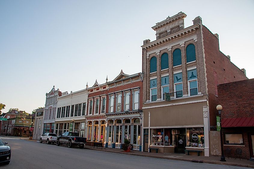 New Harmony, Indiana: Commercial Area in the town. Image credit Robin Zeigler via iStock.com.